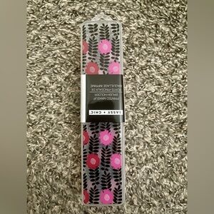 Sassy + Chic Pink Floral Printed Makeup Brush Holder